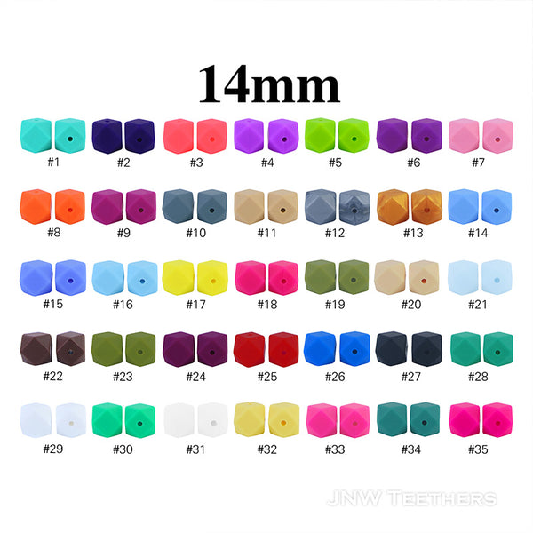 14mm Hexagon silicone beads JNWTeethers