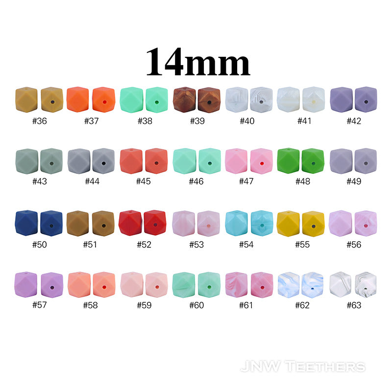 Hexagon silicone beads 14mm JNWTeethers