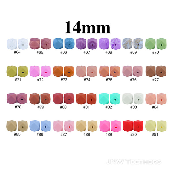 14mm Silicone Hexagon Beads-JNWTeethers