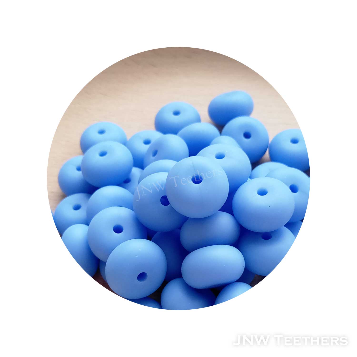 14mm Silicone Abacus - China Blue