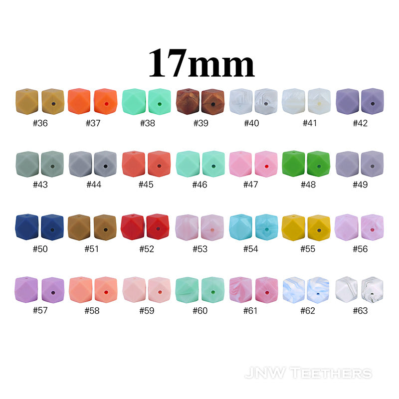 17mm Silicone hexagon beads JNWTeethers