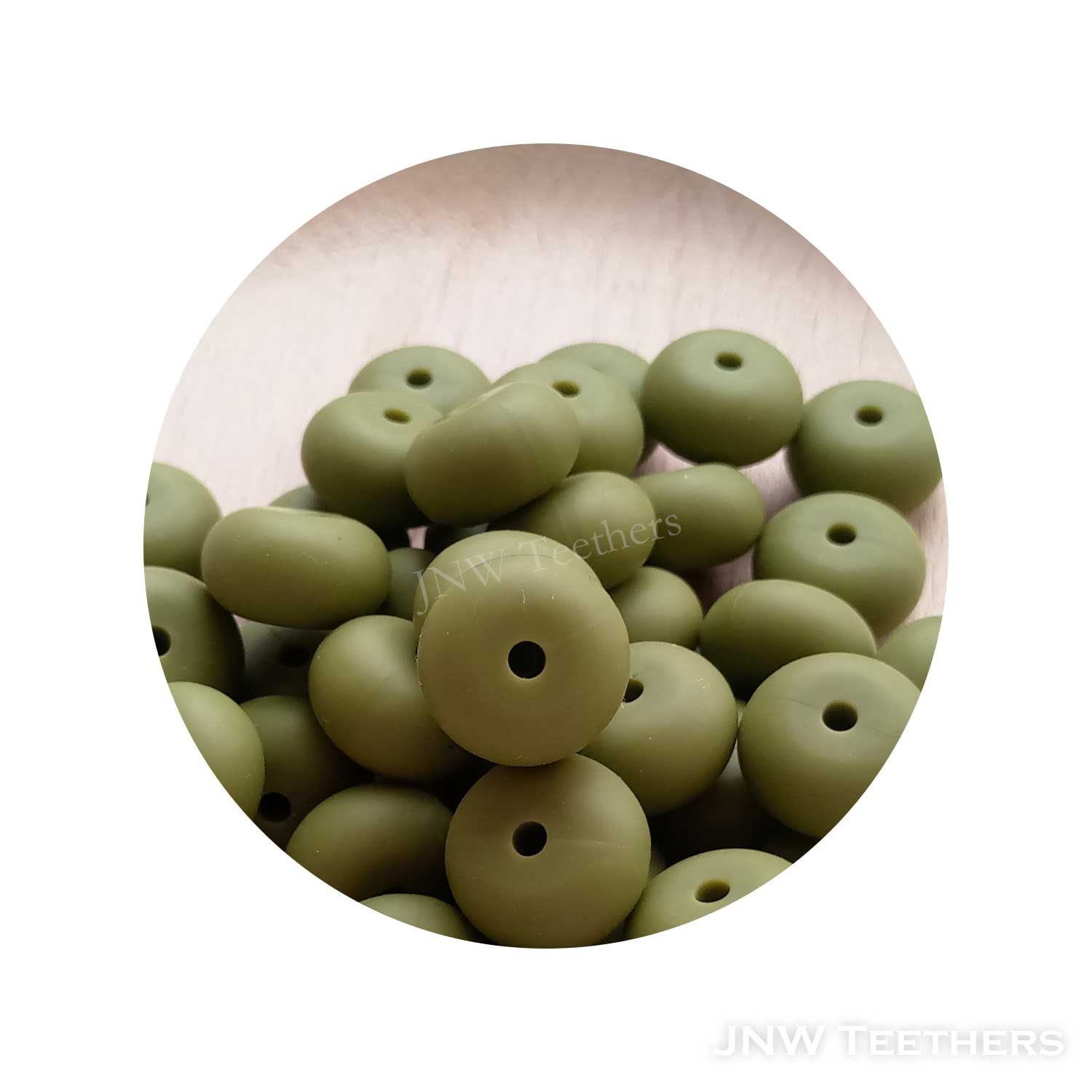 14mm Silicone Abacus - Army Green