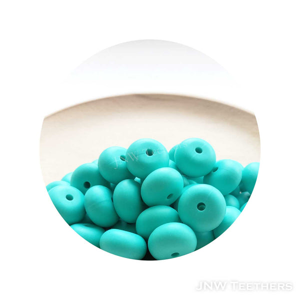 14mm Silicone Abacus - Turquoise