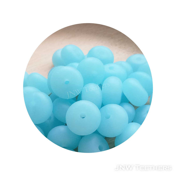 14mm Silicone Abacus - Transparent Blue