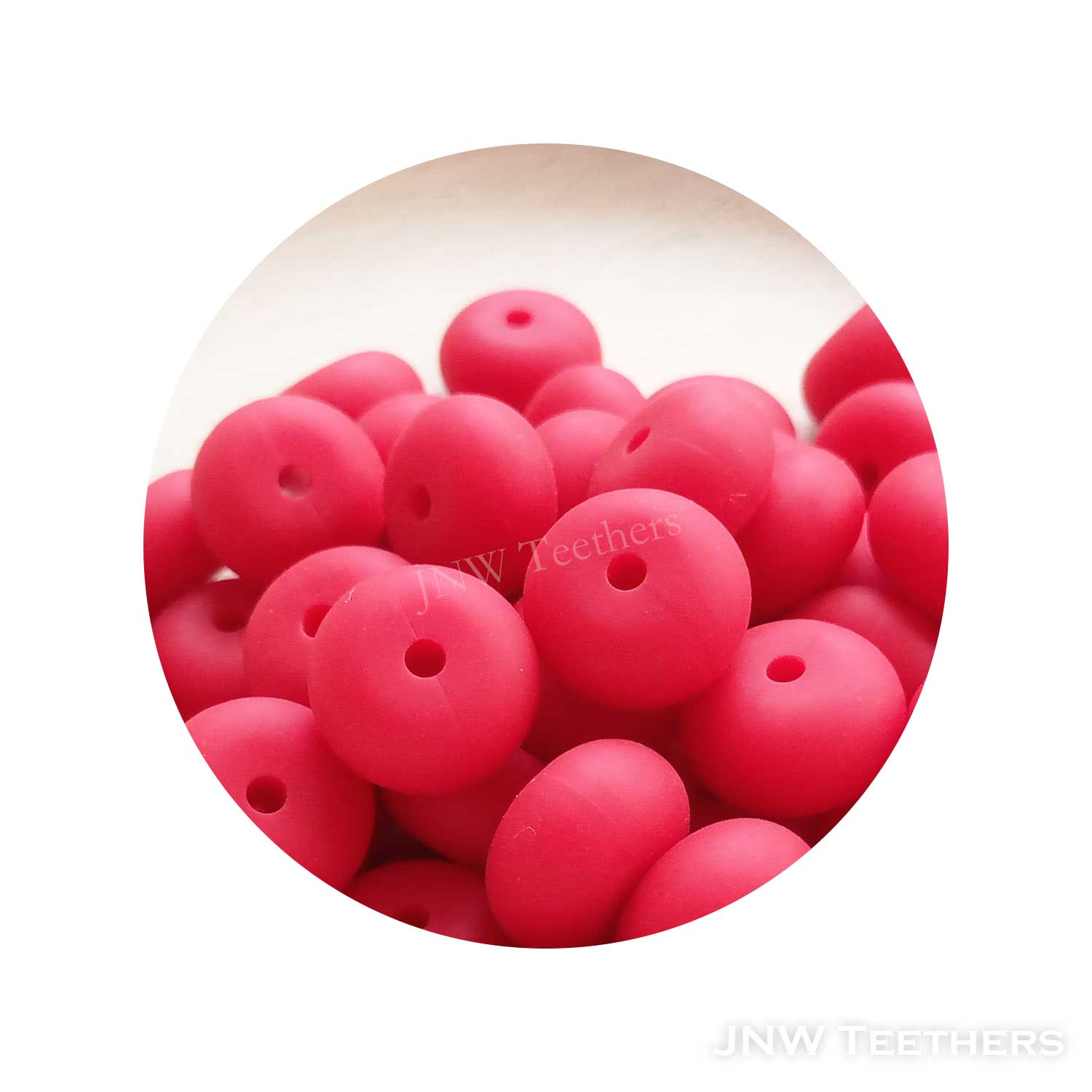 14mm Silicone Abacus - Scarlet Red