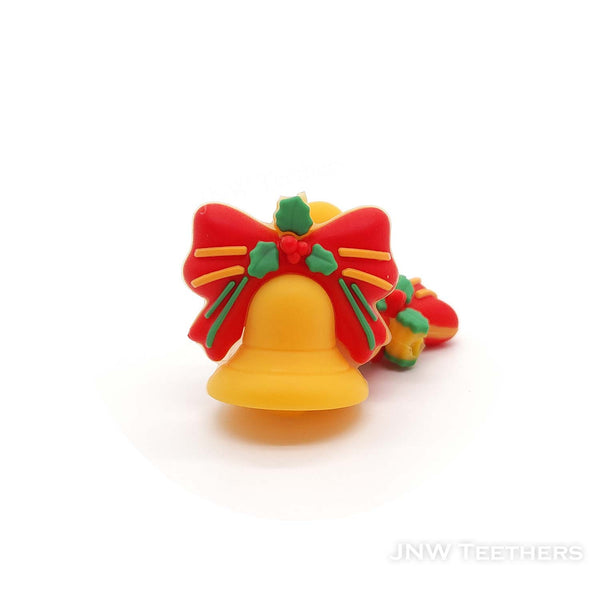 3D Christmas bell silicone focal beads