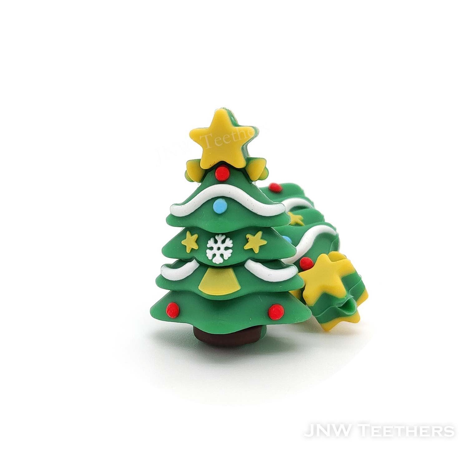 3D Christmas tree silicone focal beads