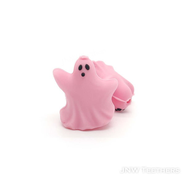 3D dancing ghost silicone focal beads pink