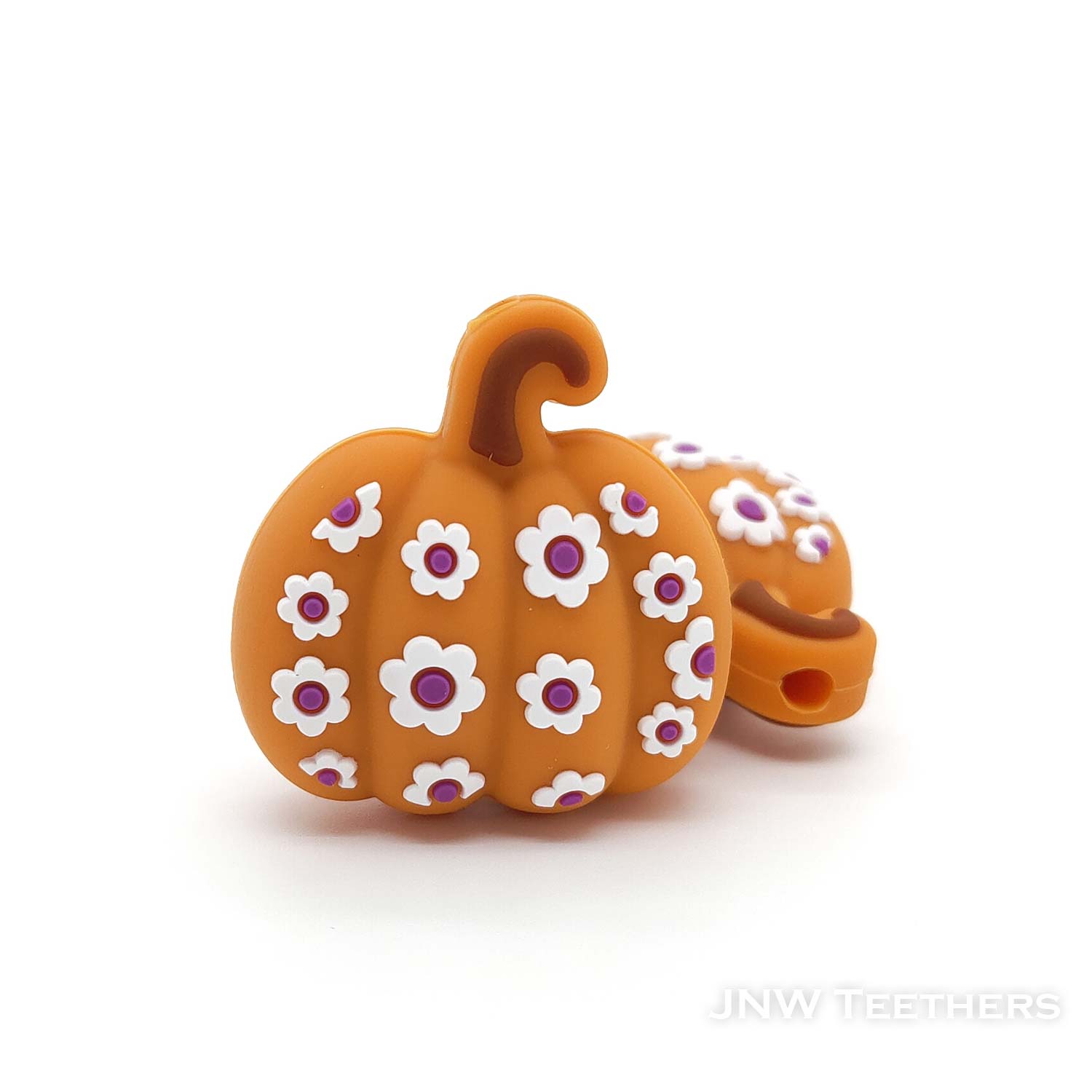 3D Flowers Pumpkin silicone focal beads