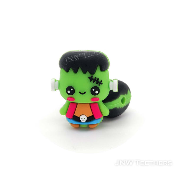 3D Green Frankie silicone focal beads
