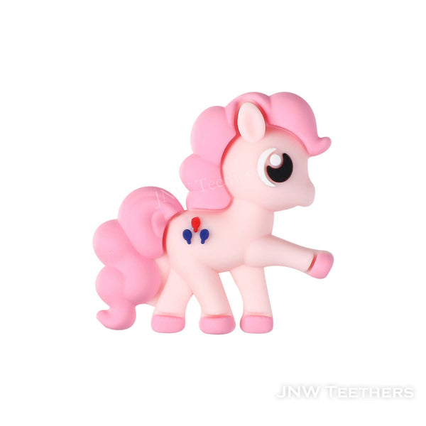 3D pink unicorn silicone focal beads