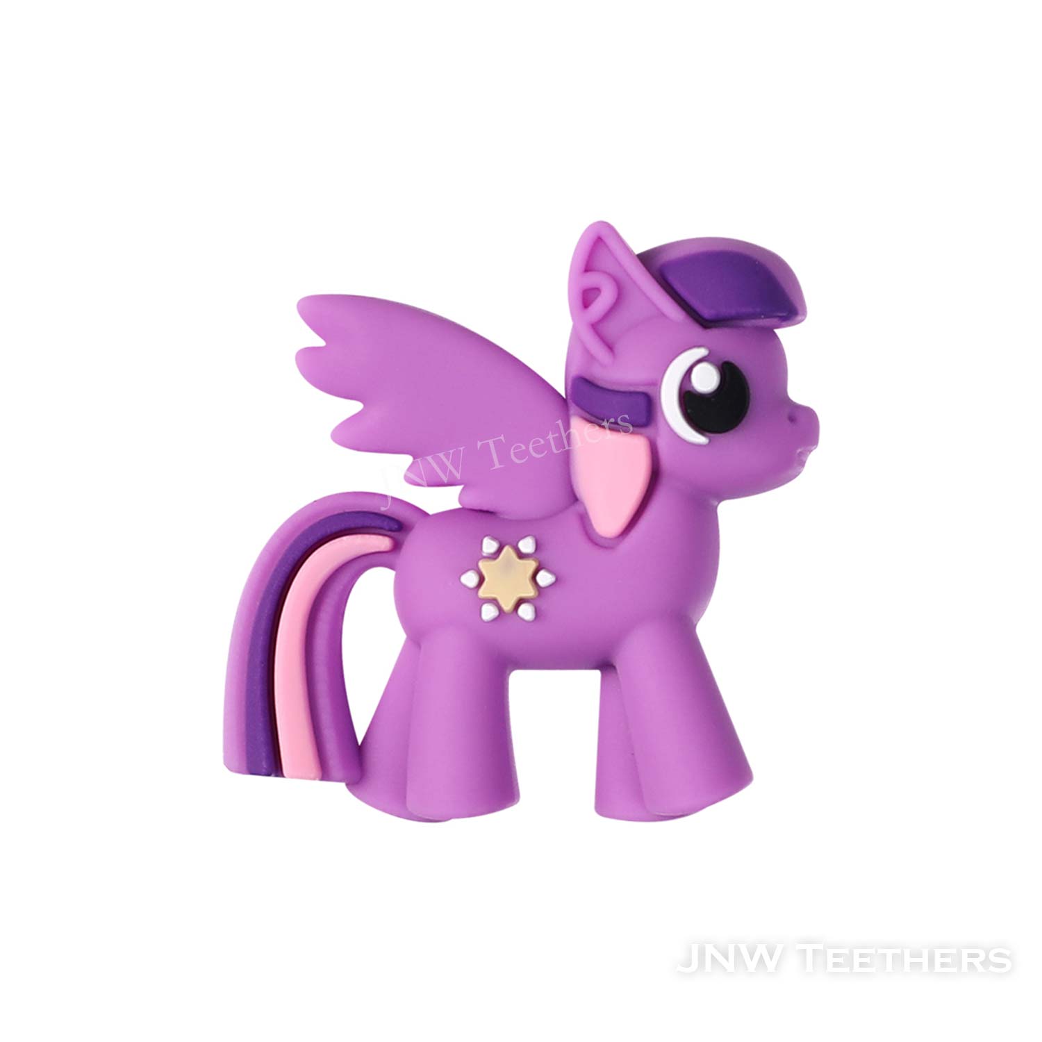 3D  Purple Unicorn silicone focal beads