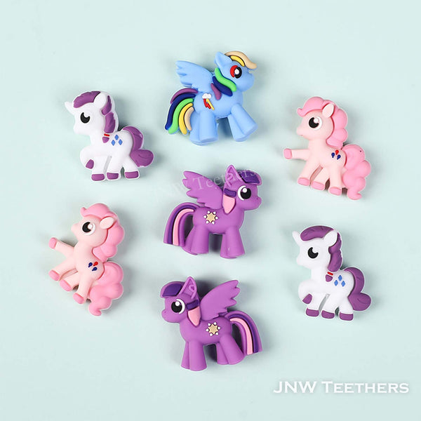 3D Unicorn silicone focal beads