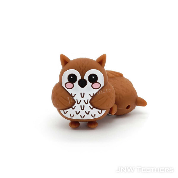 3D Owl silicone focal beads