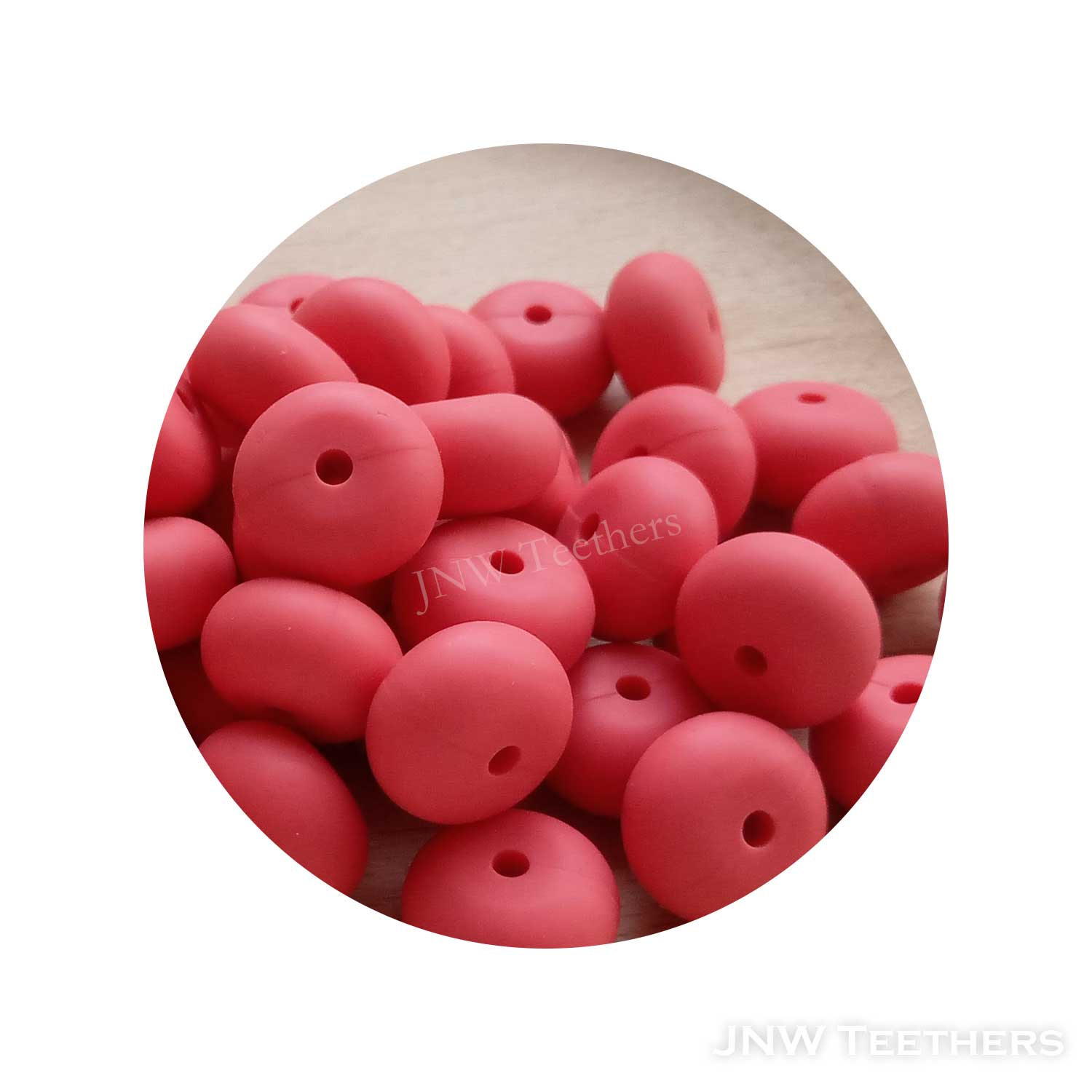 14mm Silicone Abacus - Fusion Coral