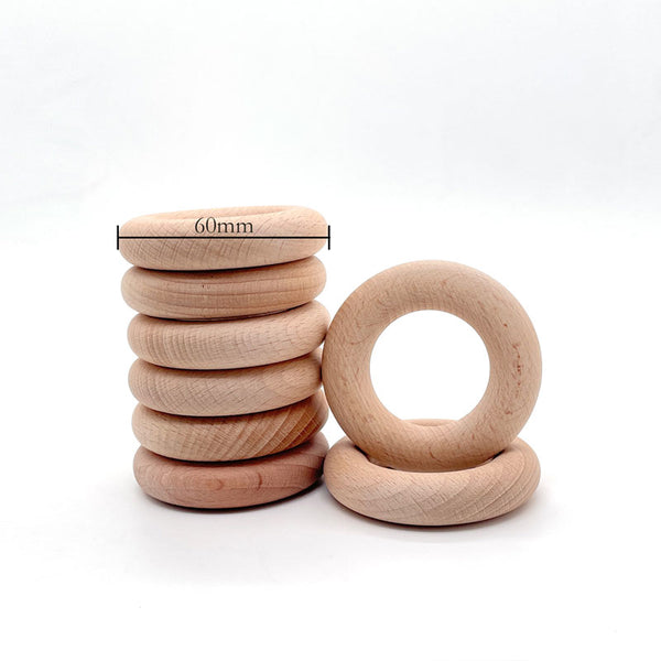 JNWTeethers 2.4" Beech Wood Rings