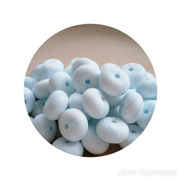 14mm Silicone Abacus - Marble Blue