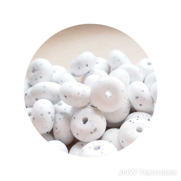 14mm Silicone Abacus - Marble White