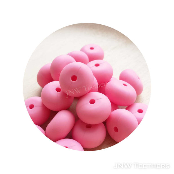 14mm Silicone Abacus - Baby Pink
