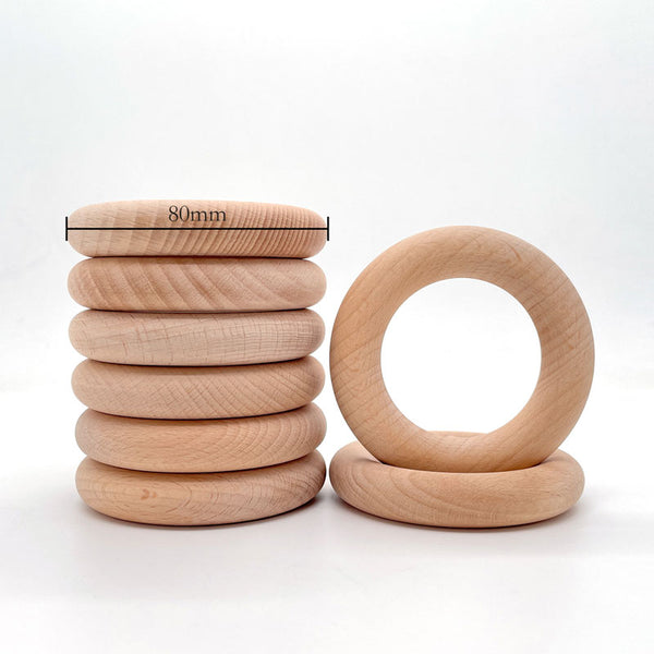 JNWTeethers 3.2" Beech Wood Rings