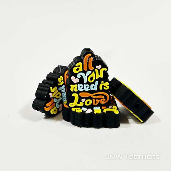 All you need is love silicone focal beads