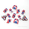 American Independence Day theme silicone focal beads