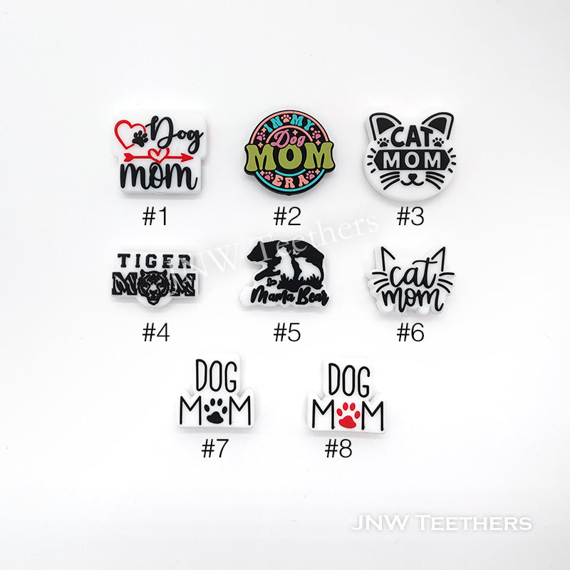 Animal mom silicone focal beads