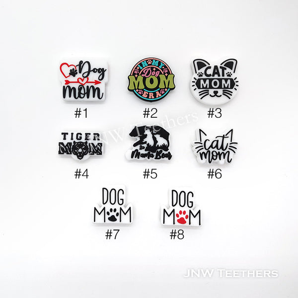 Animal mom silicone focal beads