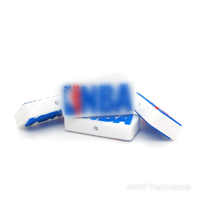 American basketball silicone focal beads