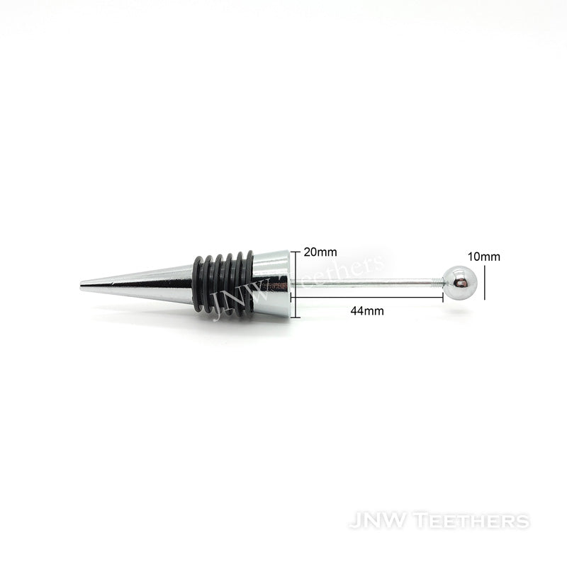 Black Metal beadable wine stopper