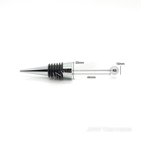 Black Metal beadable wine stopper