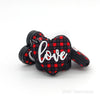 Buffalo heart shape Love silicone focal beads