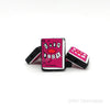 Burn book silicone focal beads fuchsia