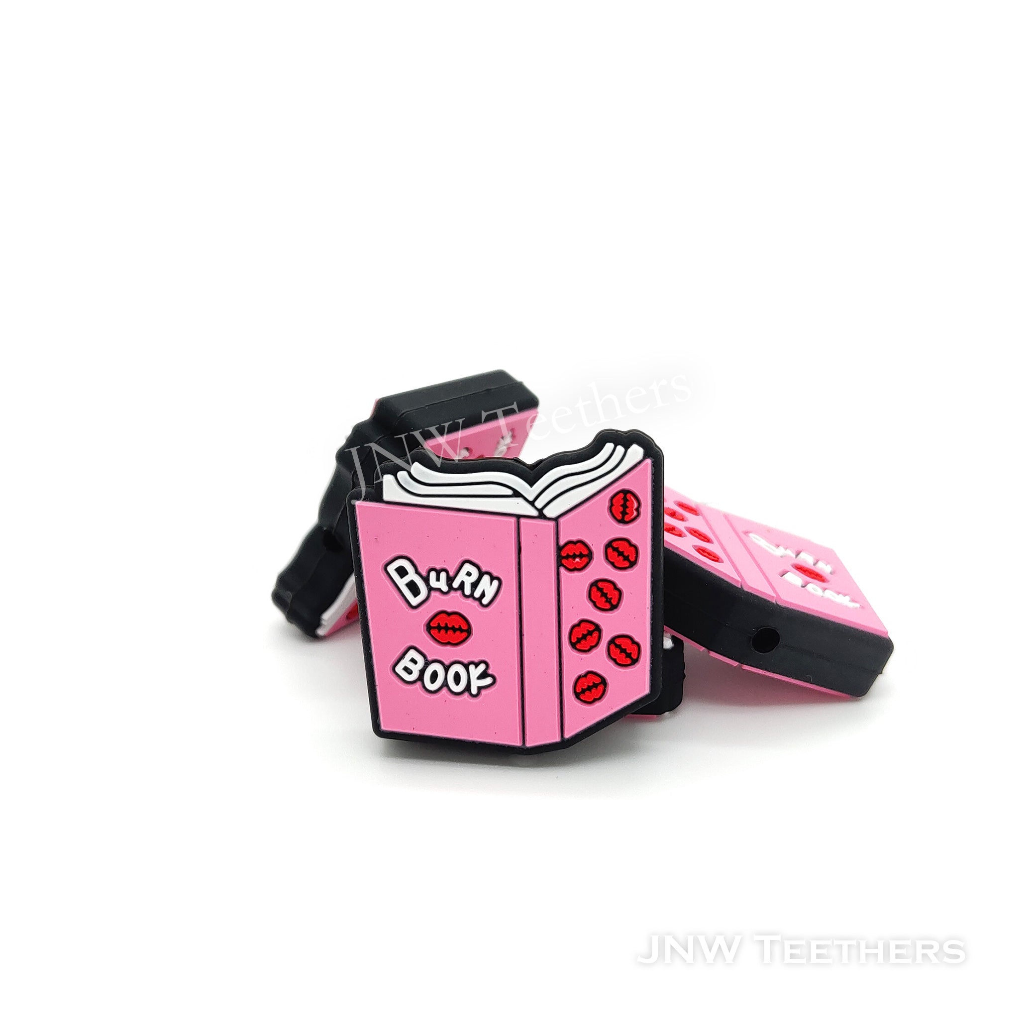 Burn Book Silicone Focal Beads Pink