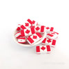 Canada flag silicone focal beads