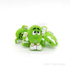 Green Mr. Bean Candy with Smiling Face Silicone Focal Beads
