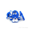 Sapphire  Mr. Bean Candy with Smiling Face Silicone Focal Beads