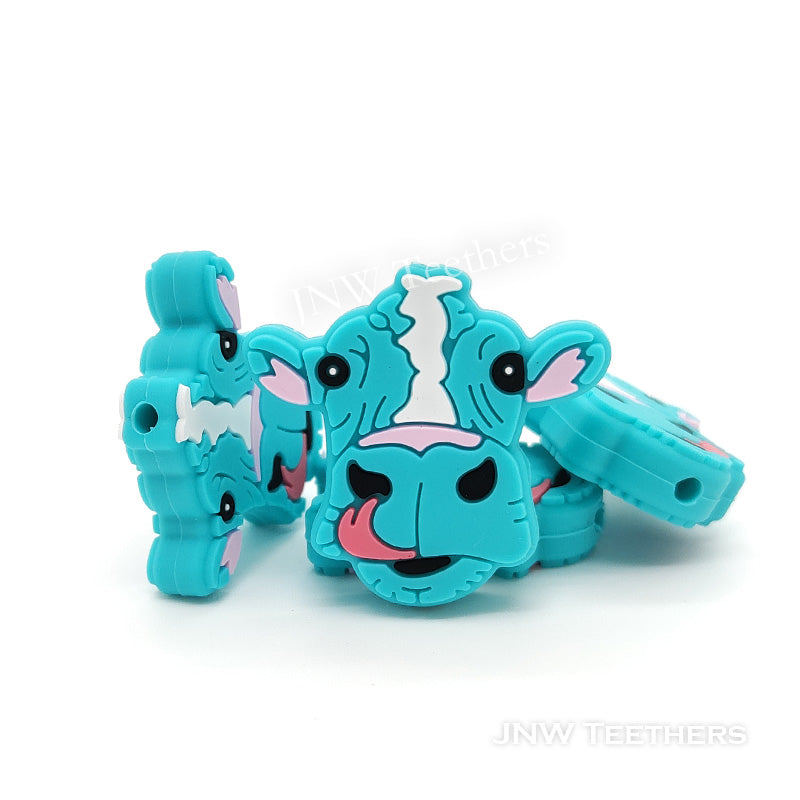 Cow head silicone focal beads