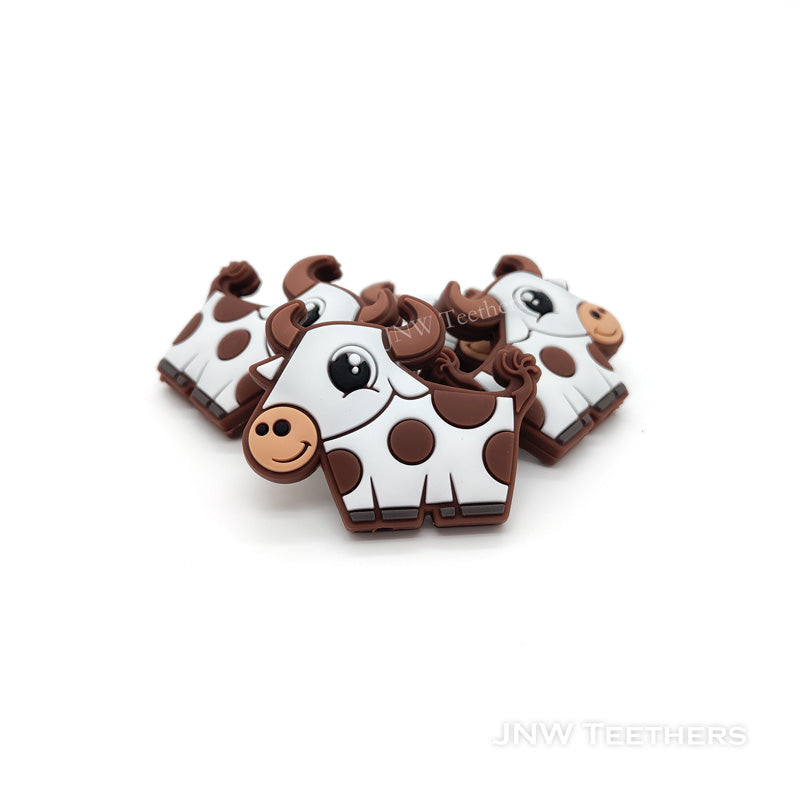 Cow Silicone Focal Beads