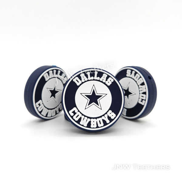 Dallas Cowboys Round Football Teams silicone focal beads