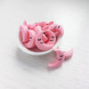 Cresent silicone focal beads Pink