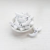 Cresent moon silicone focal beads white