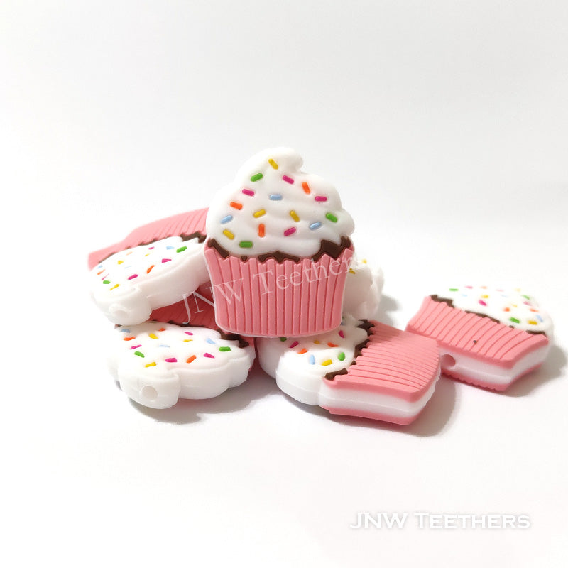 Cupcake silicone focal beads