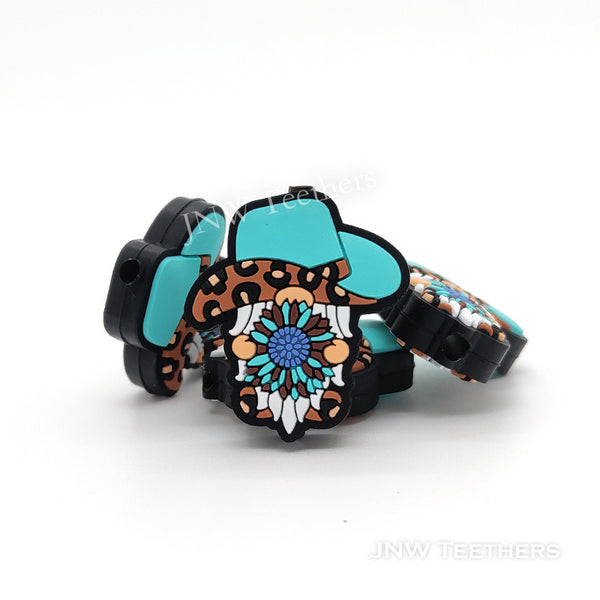 Daisy cowboy gnome silicone focal beads