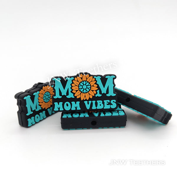 Daisy mom vibes silicone focal beads