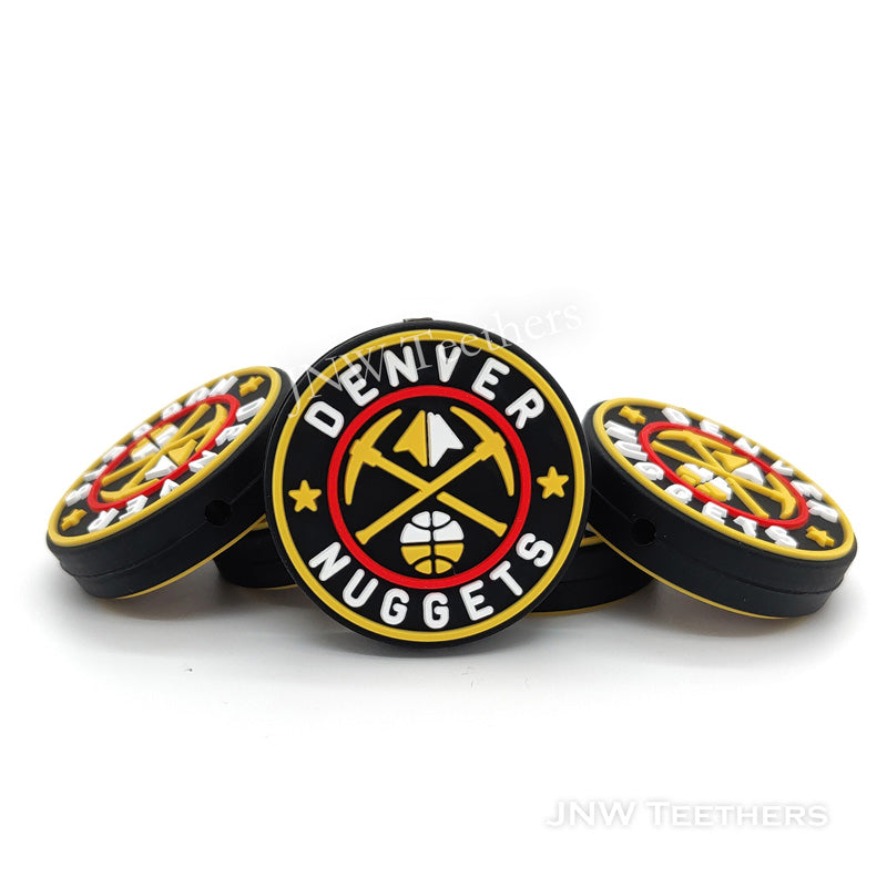 Denver Nuggets Football Teams silicone focal beads