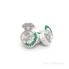 Diamond ring silicone focal beads gray