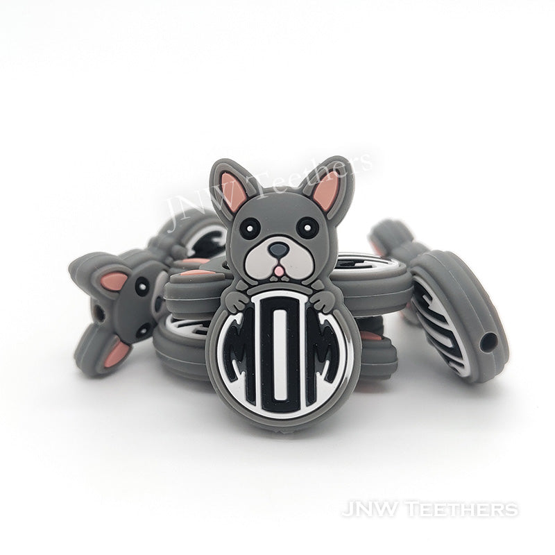 Dog Mom silicone focal beads
