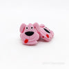 Pink Dog silicone focal beads