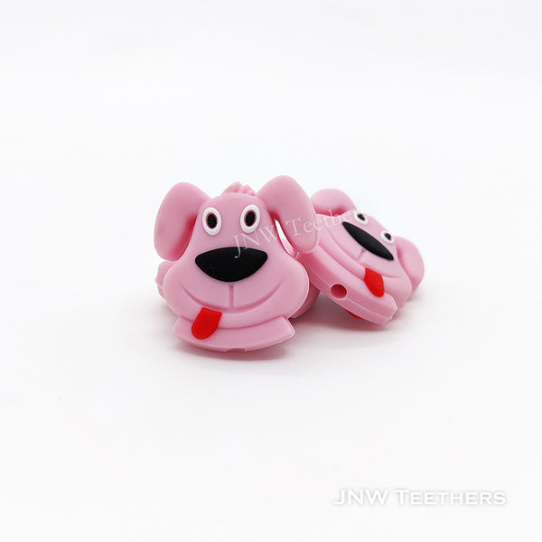 Pink Dog silicone focal beads